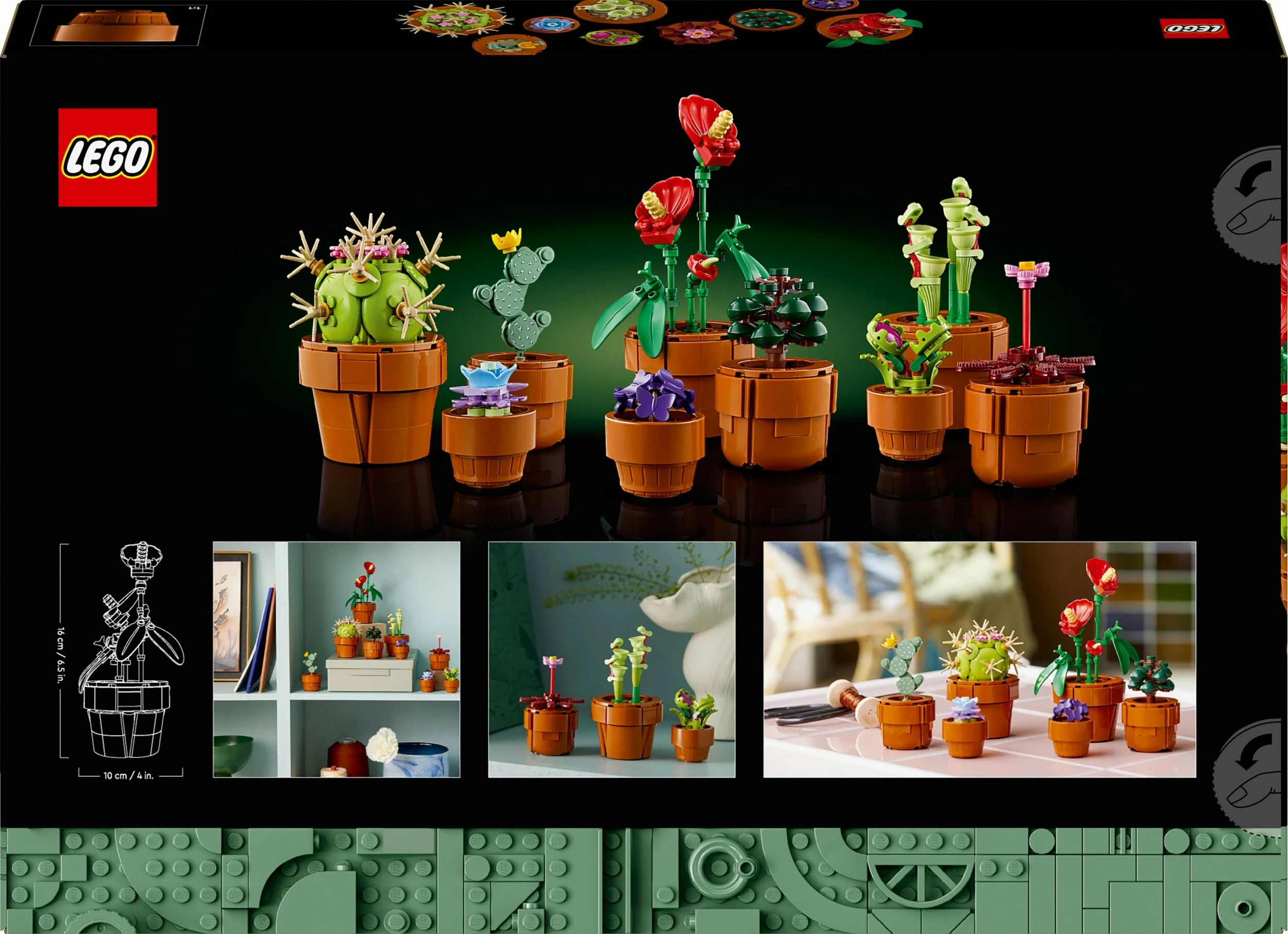 Set LEGO Icons LEGO 10329 Small Plants, 758 pjesë, terrakotë