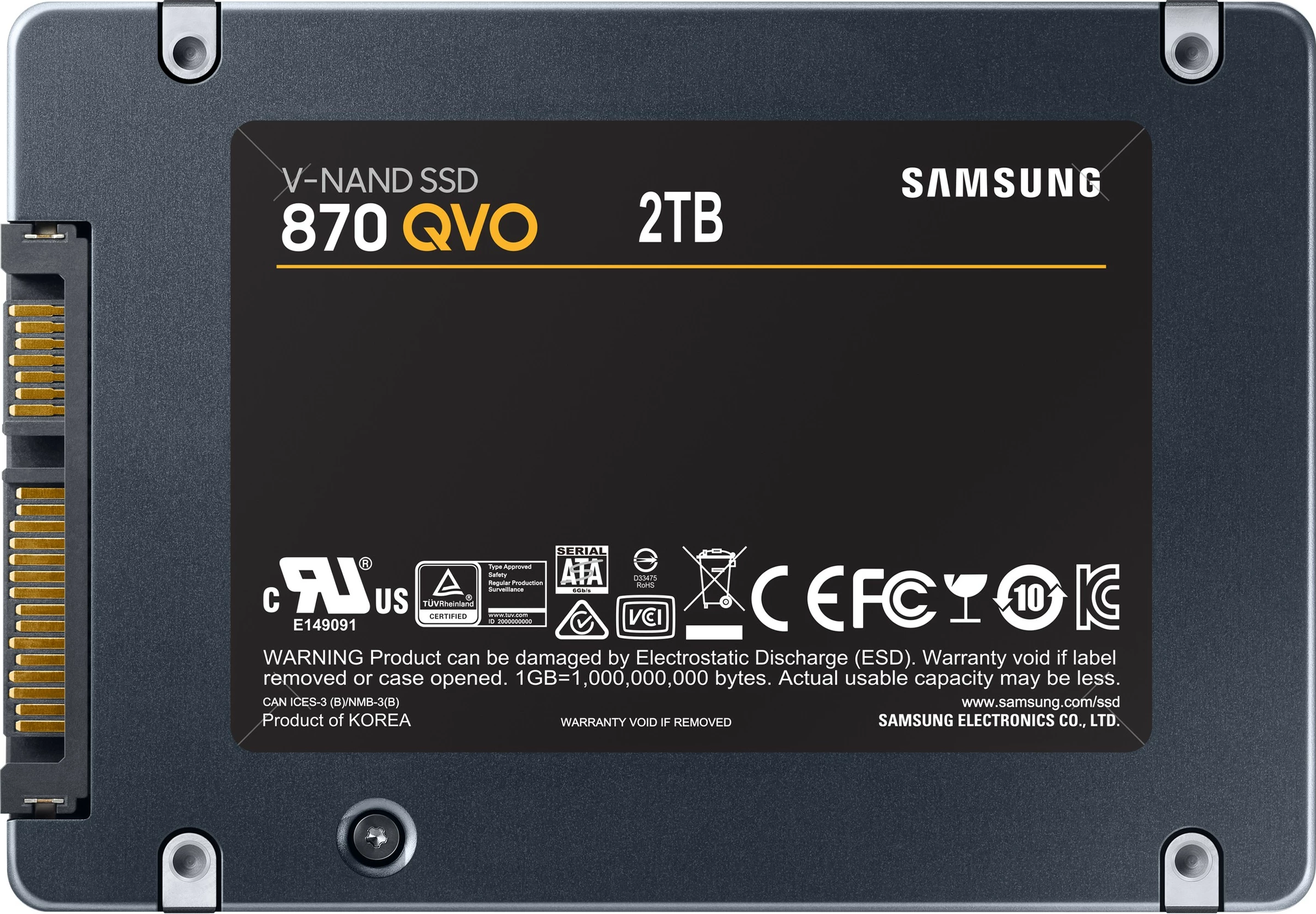 SSD Samsung 870 QVO, 2 TB, 2.5", 560 MB/s, 6 Gbit/s