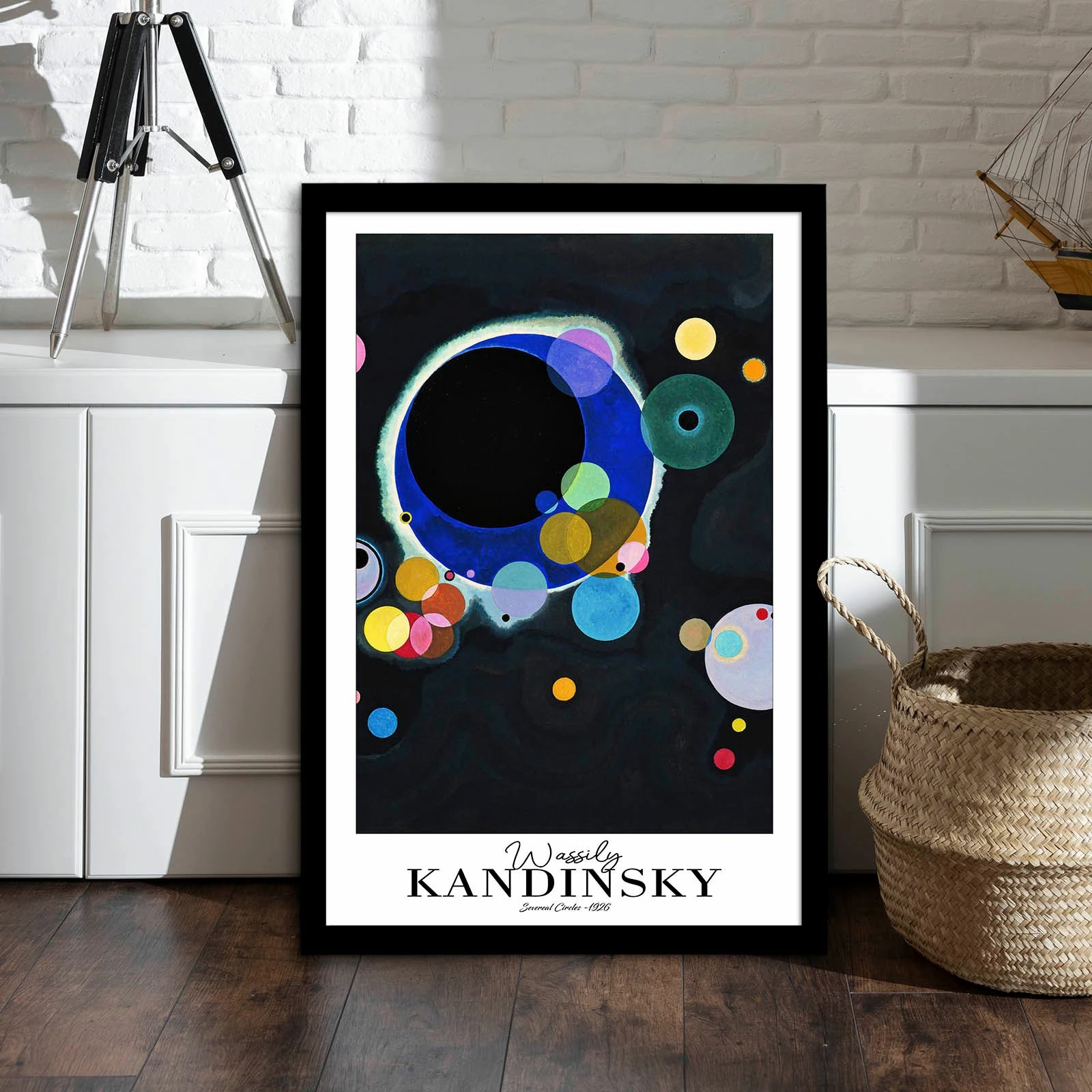 Pikturë dekorative me kornizë, shumëngjyrëshe, Wallity, 4262SYHKANDINSKY-031, 42x62cm