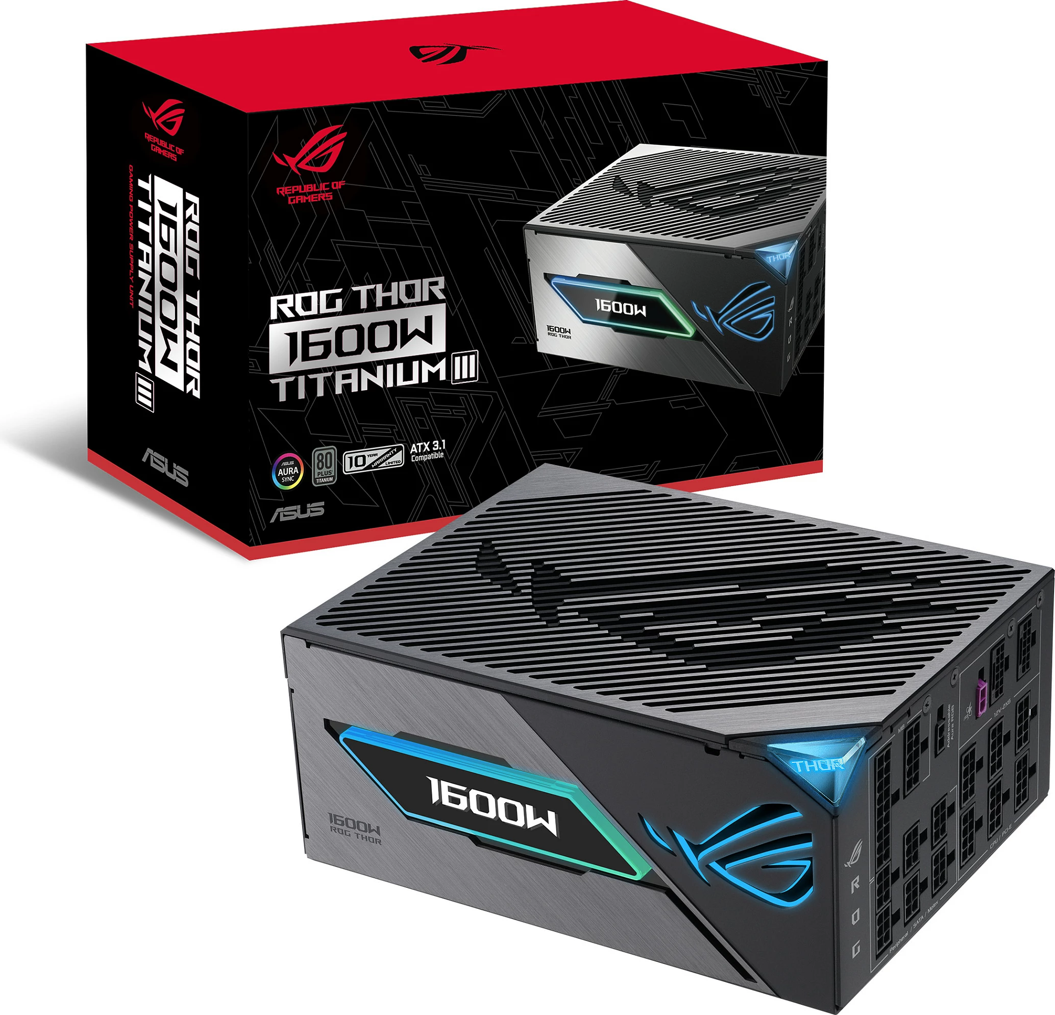 Furnizues energjie (PSU) ASUS ROG THOR III 1600W, 80 PLUS Titanium, Fully Modular, ATX 3.1