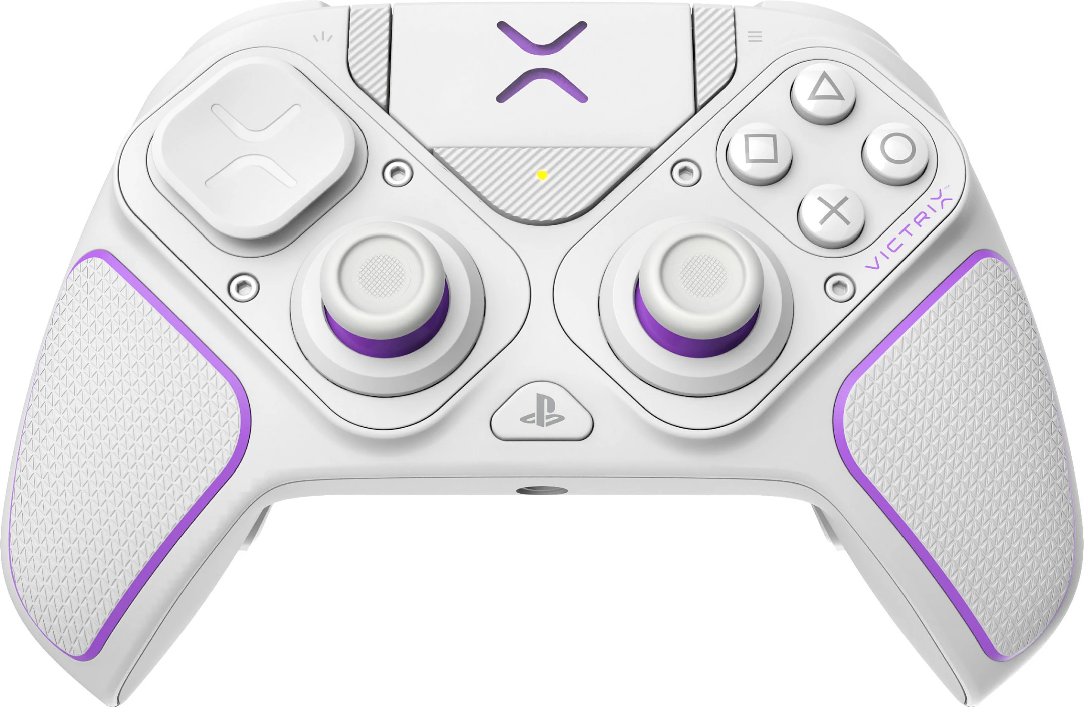Kontroller lojërash PDP Victrix Pro BFG Wireless, për PS5/PS4 & PC, USB-C, bardhë/vjollcë