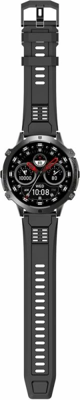 Smartwatch Gravity GT42-1, i zi, set me rrip silikoni dhe byzylyk