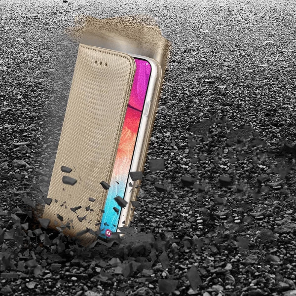 Mbështjellës HAVANA Magnetic Flip MPN 17423 për Huawei Nova 10 Pro, me magnet, me stand, me xhep kartelë, Gold