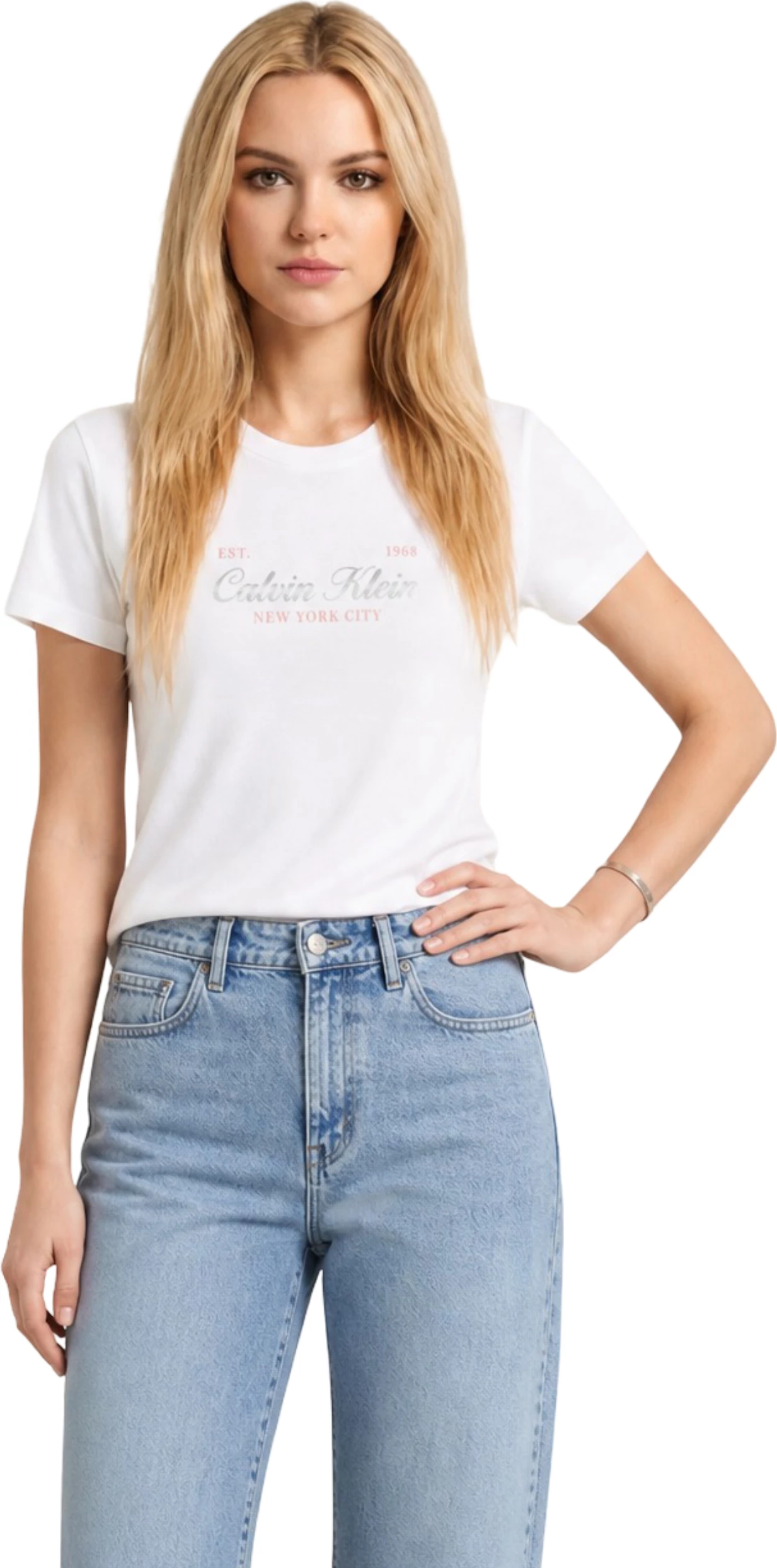 Maicë për femra Calvin Klein Jeans LV047G804G, e bardhë [Madhësia: M]