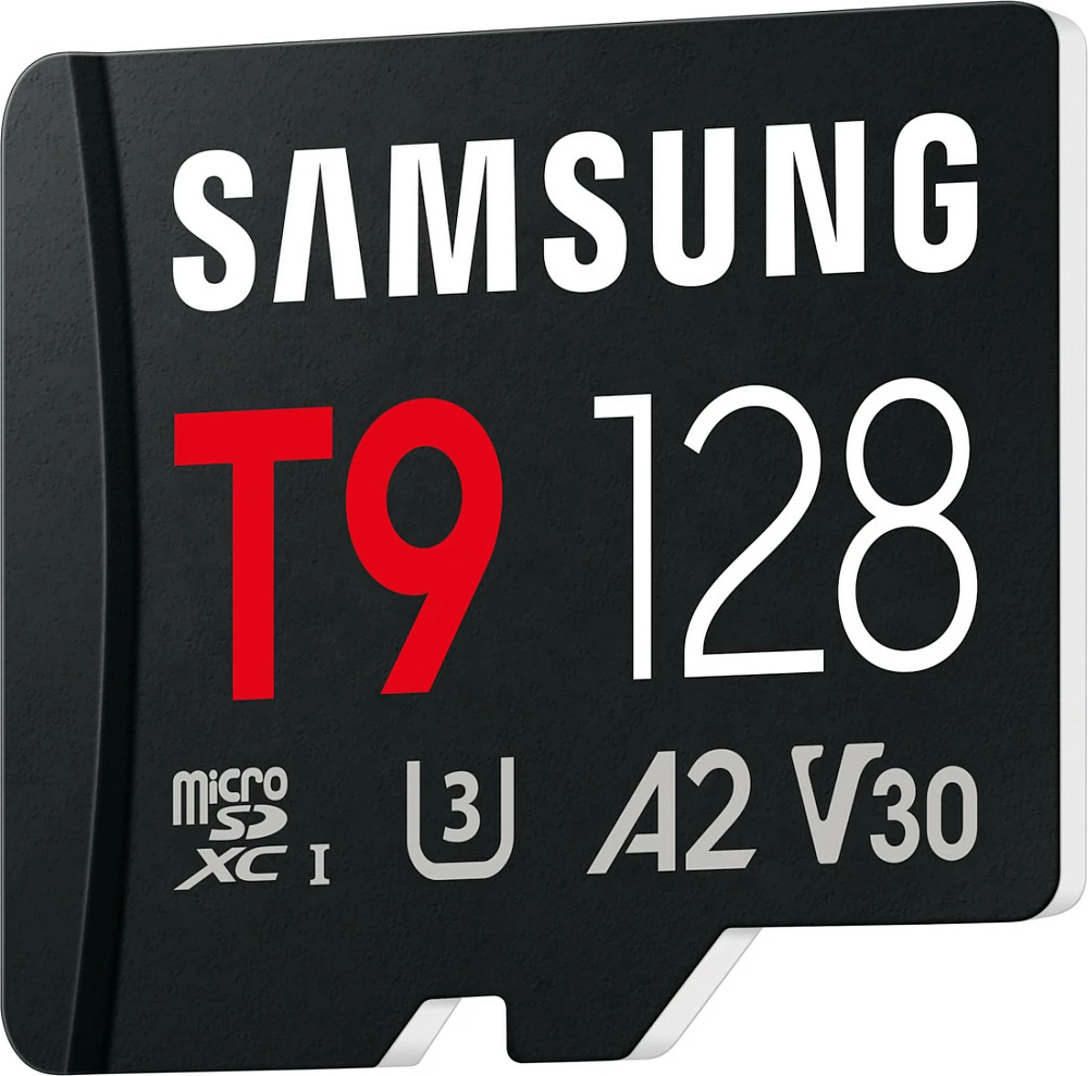 Kartelë memorie microSD Samsung T9 128GB, UHS-I U3 A2 V30, 200/130 MB/s, e zezë