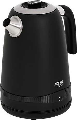 Çajnik elektrik ADLER AD1295b 1.7L me LCD, temperaturë të rregullueshme, 1850-2200W, i zi