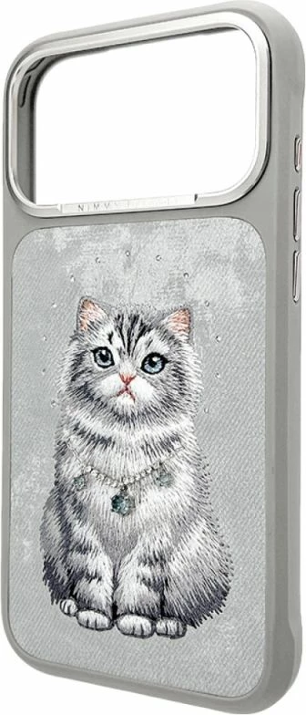 Kutí iPhone Nimmy Lucky Fashion Cat MagSafe, gri