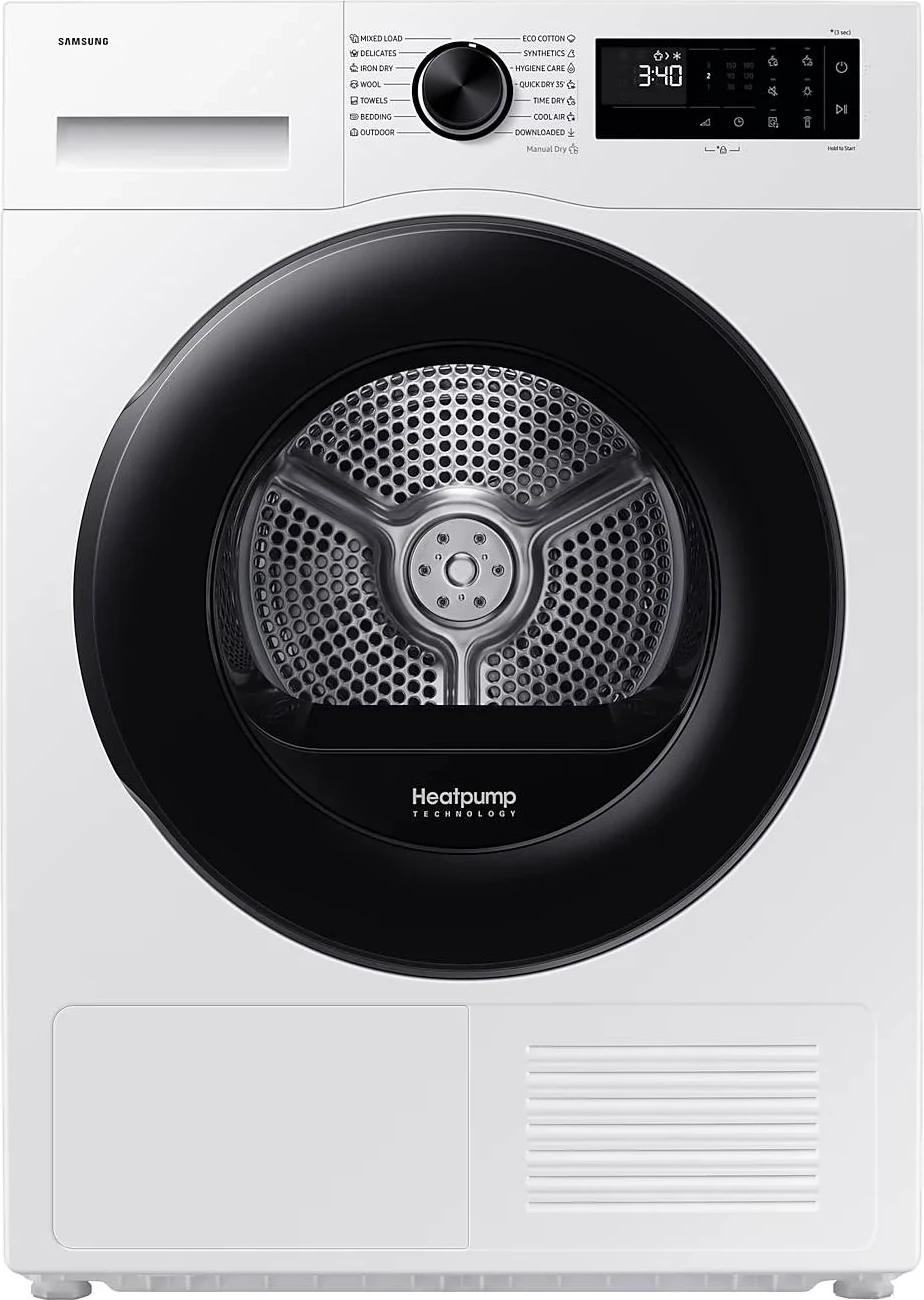 Tharëse rrobash Samsung DV90DG52A0AELE 9 kg A+++ me pompë nxehtësie, WiFi SmartThings, e bardhë