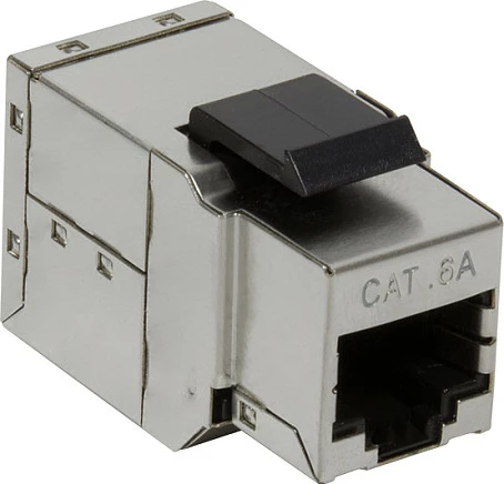 Bashkues RJ45 LogiLink CAT6a, i ekranizuar, metalik