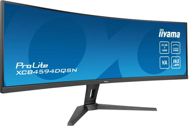 Monitor iiyama ProLite XCB4594DQSN-B1 45" DQHD 5120x1440, VA 1500R, 165Hz, USB-C dock me KVM, e zezë