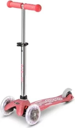 Skuter Micro Mini Micro Deluxe Fairy Glitter LED, Rozë