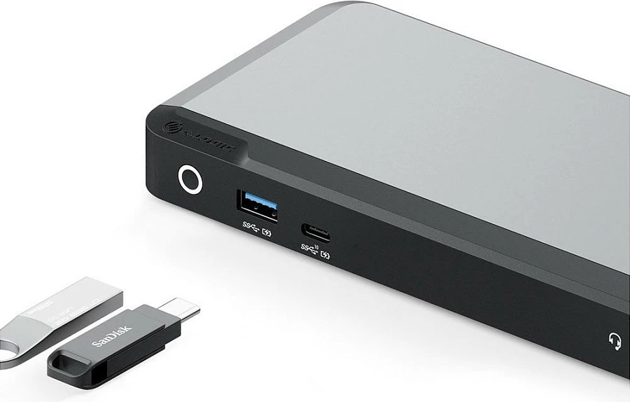 Docking station ALOGIC Prime, USB-C, Dual 4K, Power Delivery 65W, e zezë/hiri