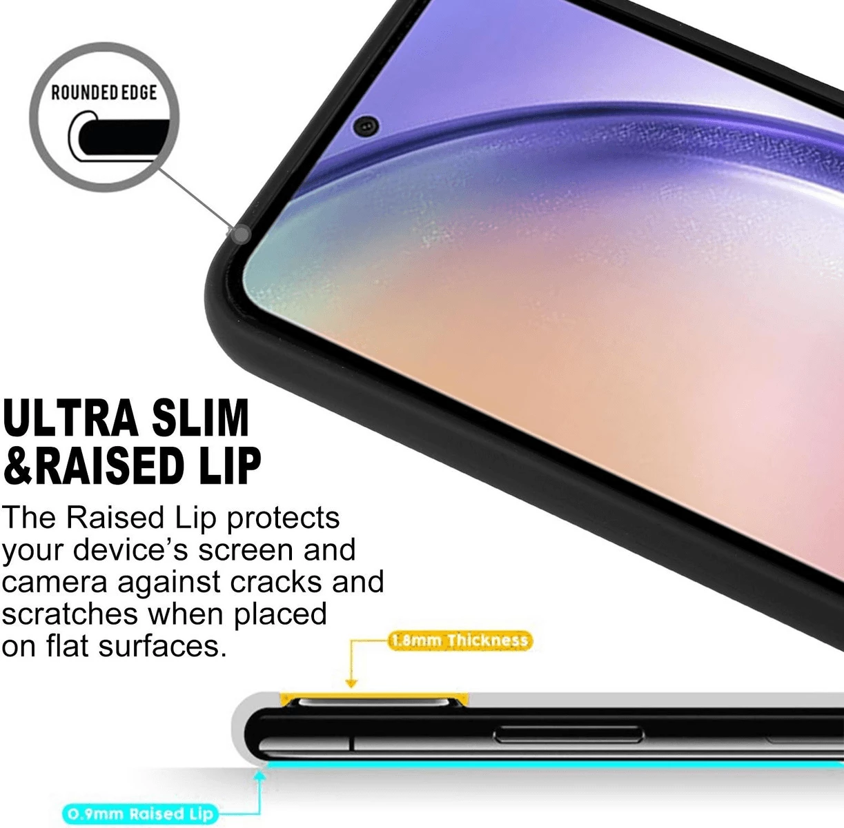 Mbështjellës silikoni Goospery Soft Feeling për Samsung Galaxy A55, i zi