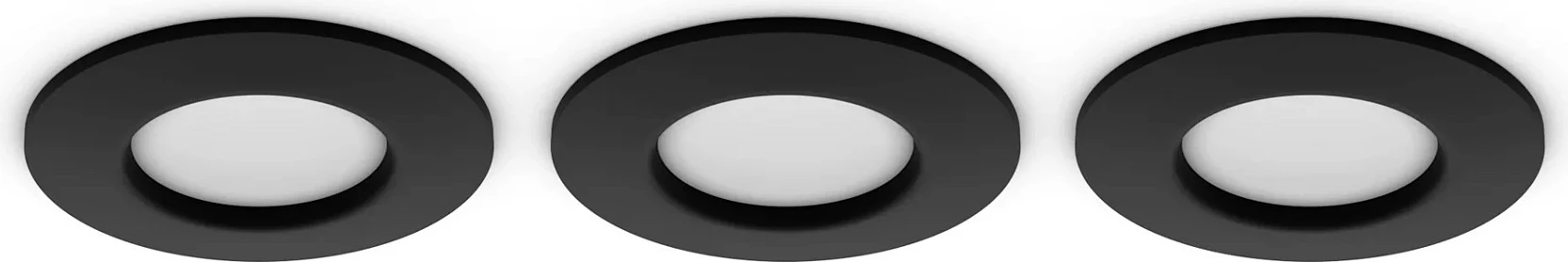 Ndriçues i futur Philips Hue Slim Recessed Light, set 3 copë, LED 11W, White & Color Ambiance, Bluetooth/Zigbee, i zi
