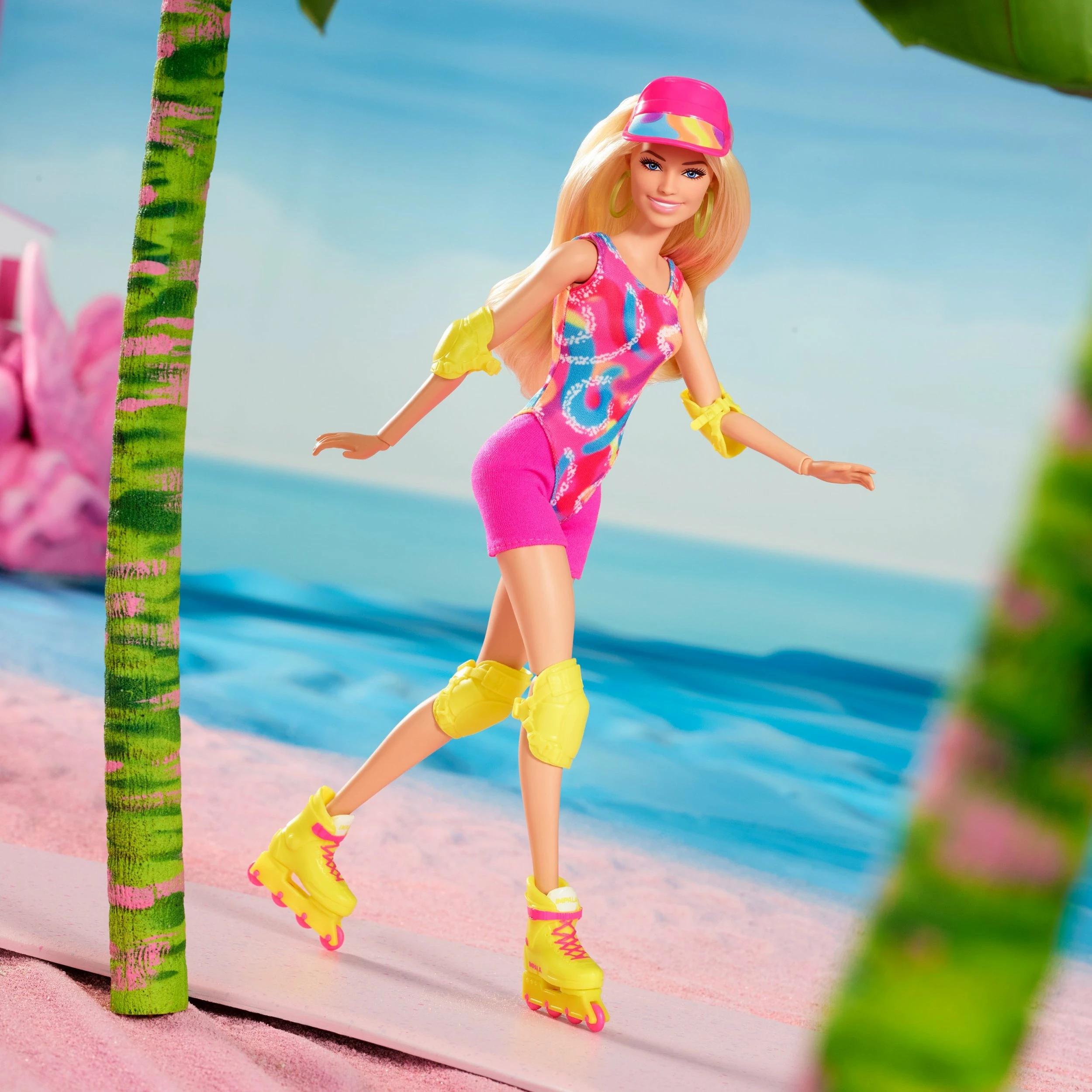 Kukull koleksionuese Barbie Signature Margot Robbie on Skates HRB04, set me aksesorë, neon/rozë