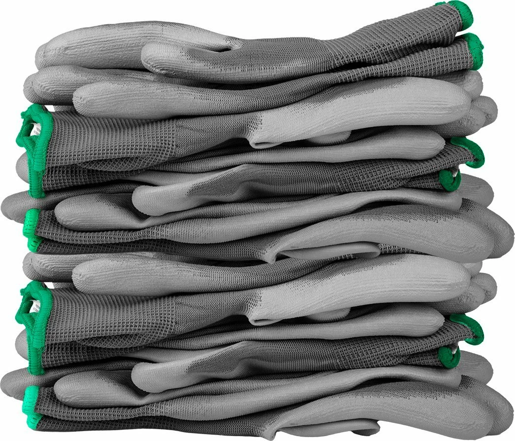 Dorëza pune Neo 97-646, poliester me veshje PU, 4131X, madhësia 8, gri