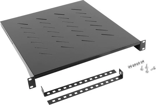 Raft kabineti 19" Lanberg AK-1005-B, 1U, 483x500mm, i zi