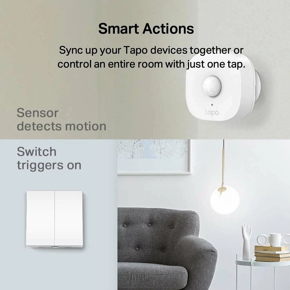 Switch i mençur i dritës TP-Link Tapo S220, dyfish (single-pole), pa tel neutral, kërkon Tapo Hub H100, i bardhë