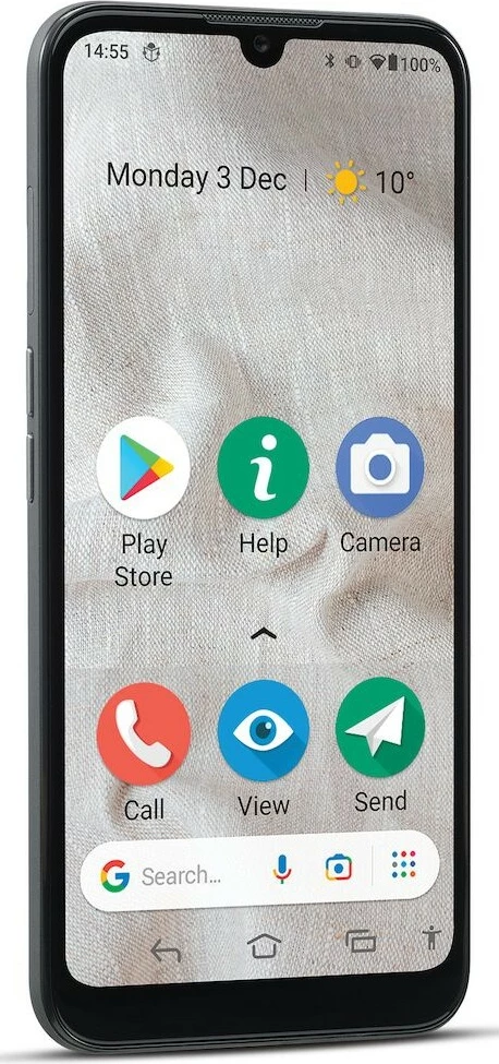 Celular Doro 8100 Plus, 6.1", 2 GB RAM, 32 GB, Android 11 Go, Gri