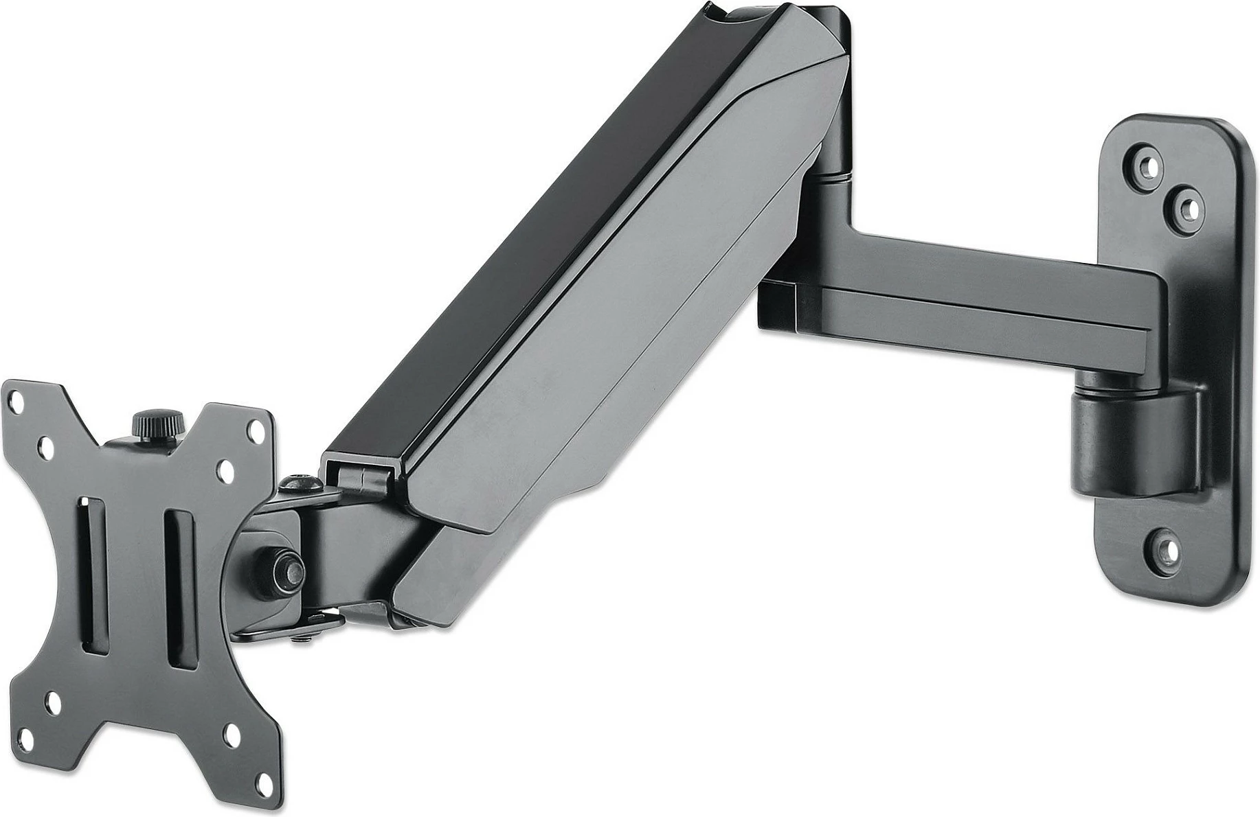 Mbajtëse muri për monitor MANHATTAN, krah me gas-spring, VESA 75x75/100x100, 17-32", deri 8 kg, e zezë