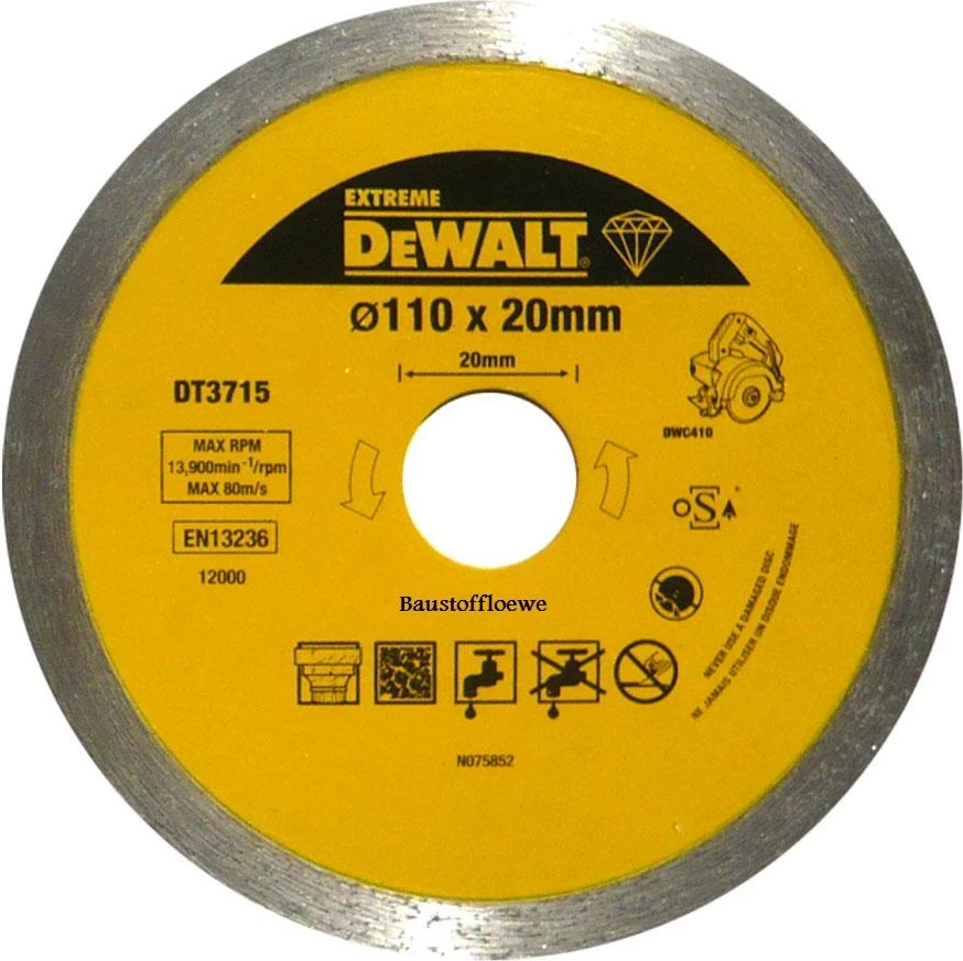 Disk prerës diamant DeWalt DT3715 Ø110x20mm për DWC410