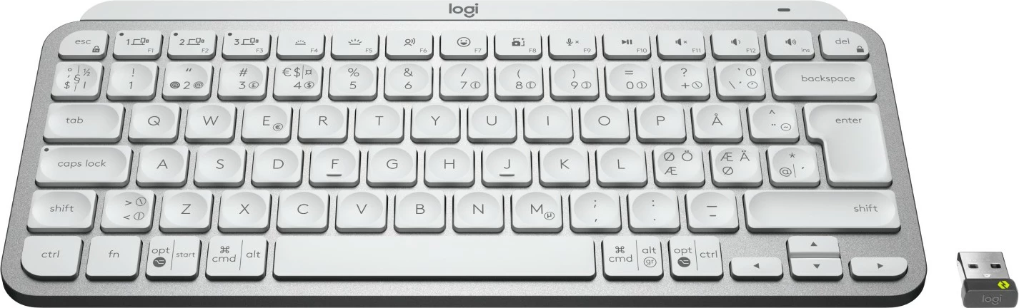 Tastierë Logitech MX Keys Mini for Business, wireless, LED backlight, Bluetooth, Nordic layout, gri