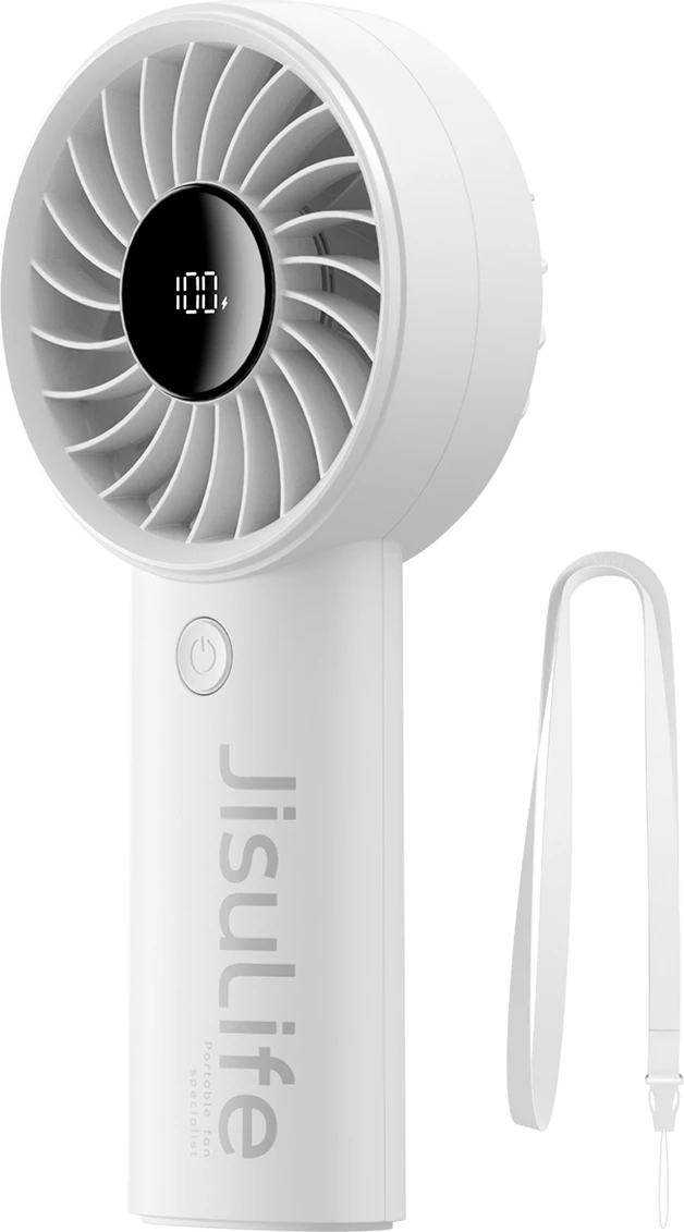 Ventilator dore Jisulife Life4 3600mAh USB-C, 5 shpejtësi, gri, me kabllo