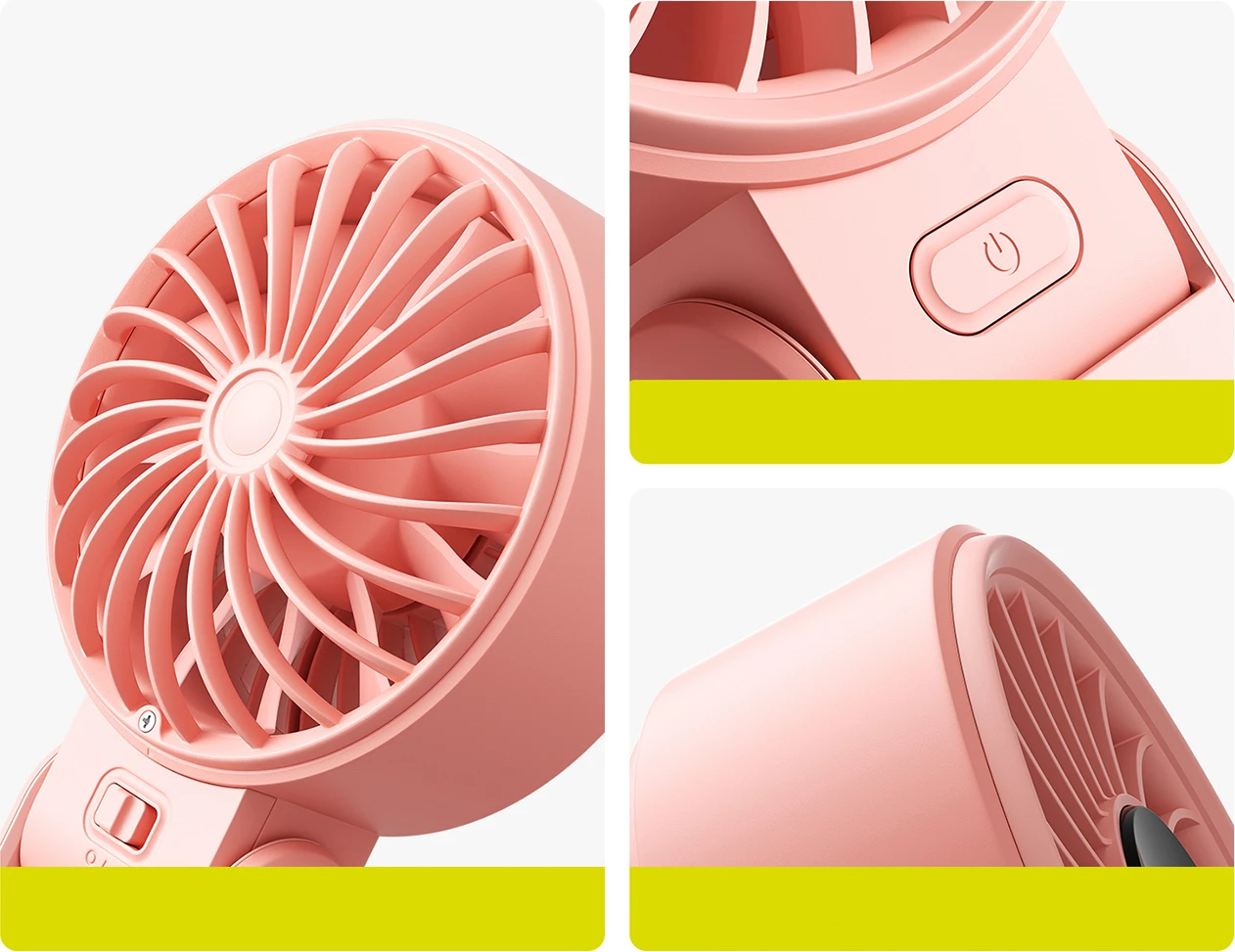 Ventilator dore Jisulife Life7, 3600mAh, USB-C, Rozë