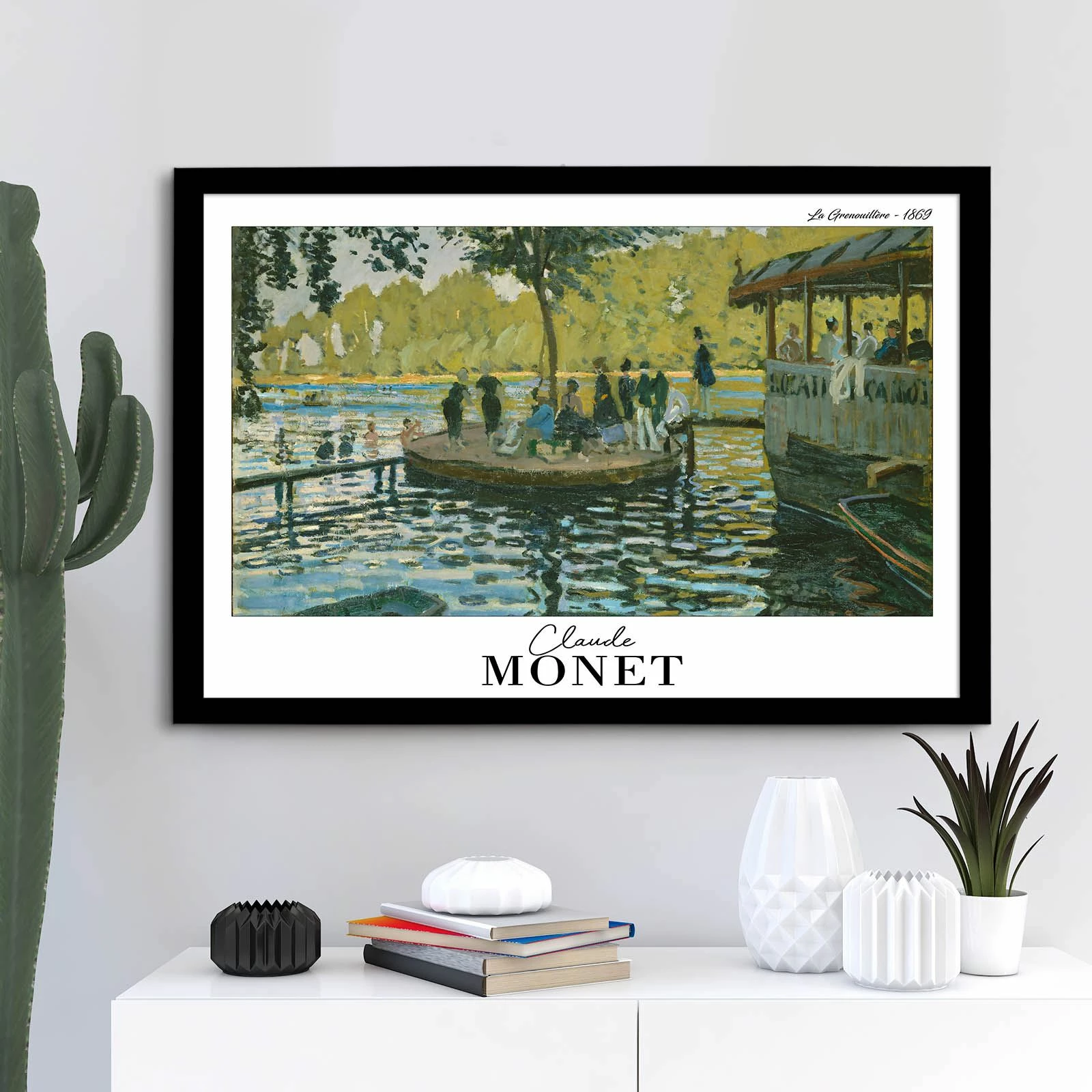Pikturë dekorative me kornizë, Monet, shumëngjyrëshe, 42x62cm, Wallity 4262SYHMONET-006