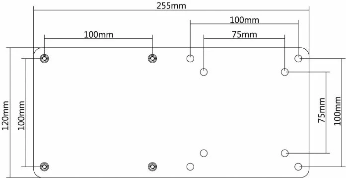 Mbajtëse VESA ICYBOX IB-MSA103-VM për Intel NUC, 75x75/100x100mm, e zezë