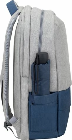 Ruksak laptopi RIVACASE 7567 anti-vjedhje për 17.3\" me USB, 0.78 kg, gri/blu