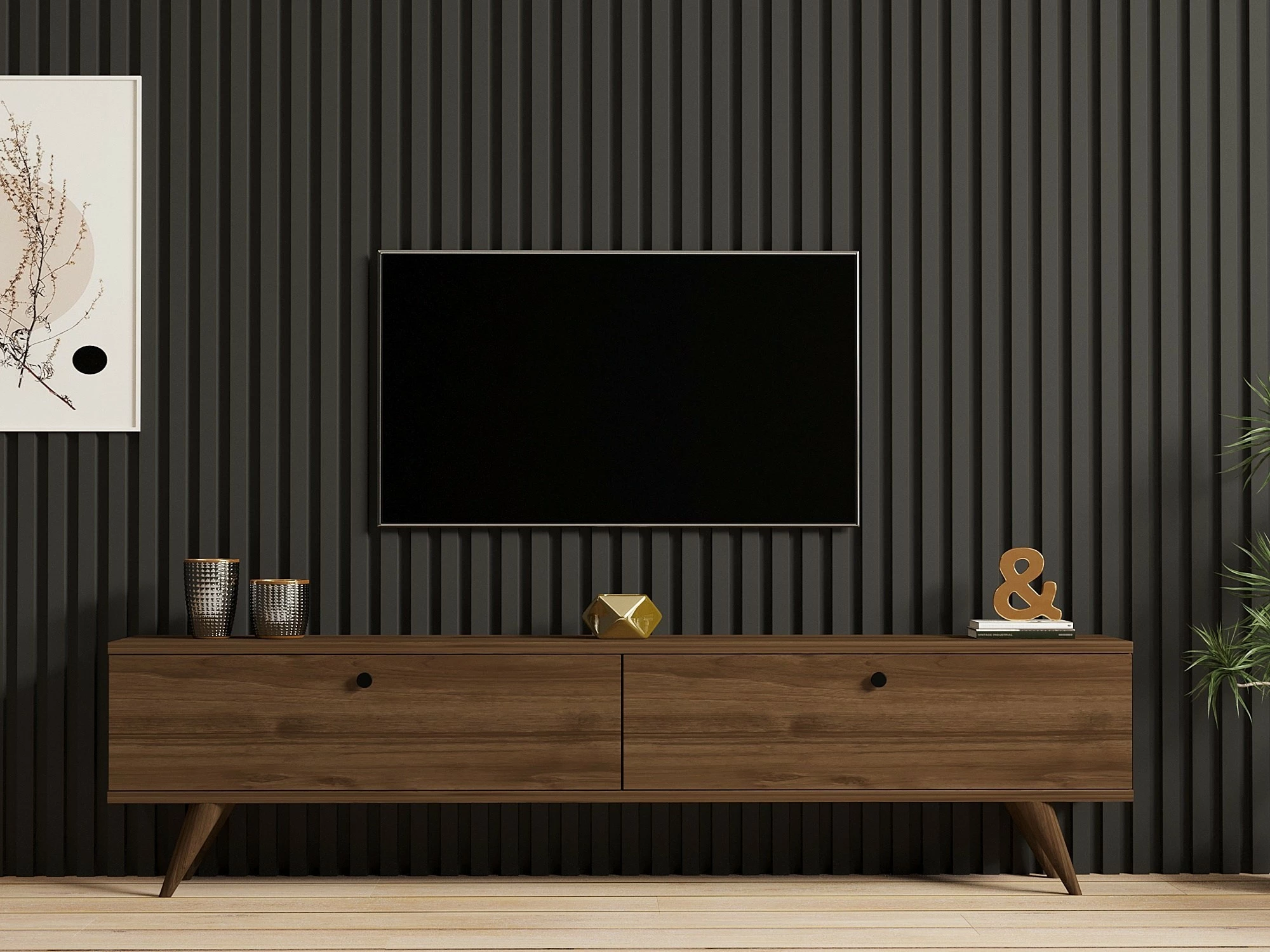 Komodë TV Hanah Home, Paris, ngjyrë arre