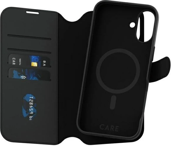 Mbështjellës PanzerGlass CARE Tango 2in1 Wallet MagSafe për iPhone 16 Plus, Zi