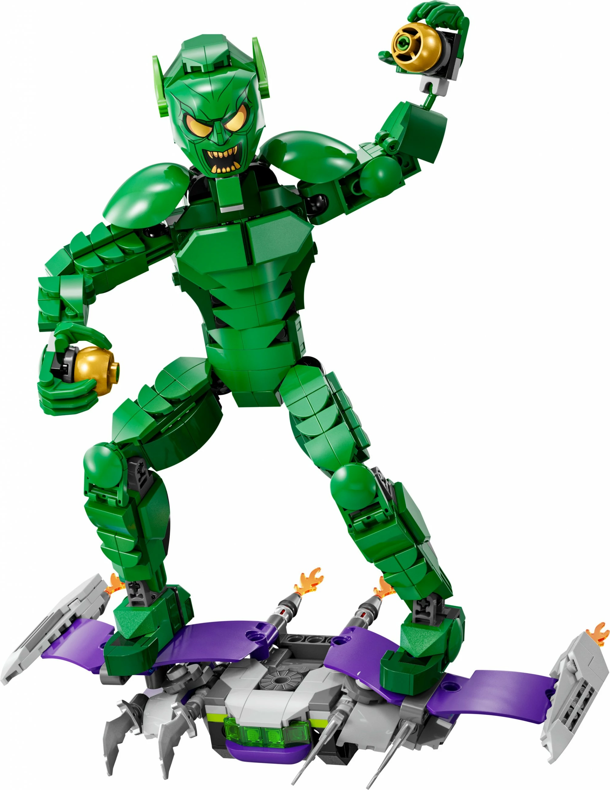 Set ndërtimi LEGO Marvel Green Goblin 76284, figurë ndërtuese, shumëngjyrëshe