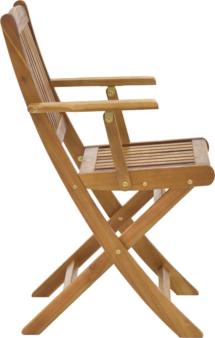 Tavolinë me karrige Recofly-Jaybo set prej 5 copash, dru akacie natyral, 100x65x72cm