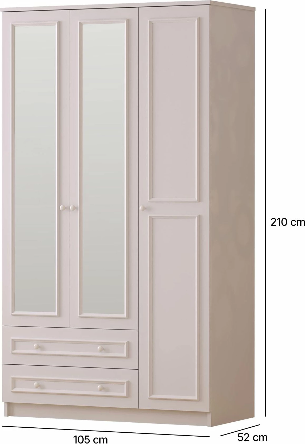 Dollap Skye Decor, mat i bardhë, RB-186-01
