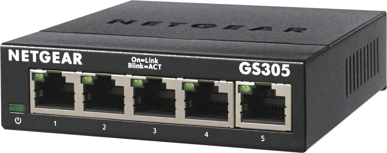 Switch NETGEAR GS305, Gigabit Ethernet, i pamontueshëm