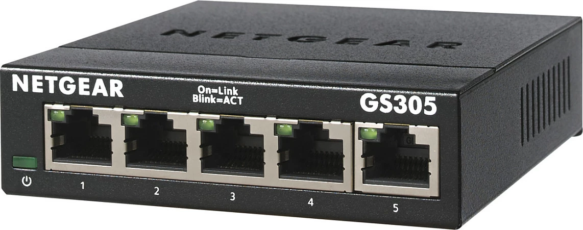 Switch NETGEAR GS305, Gigabit Ethernet, i pamontueshëm