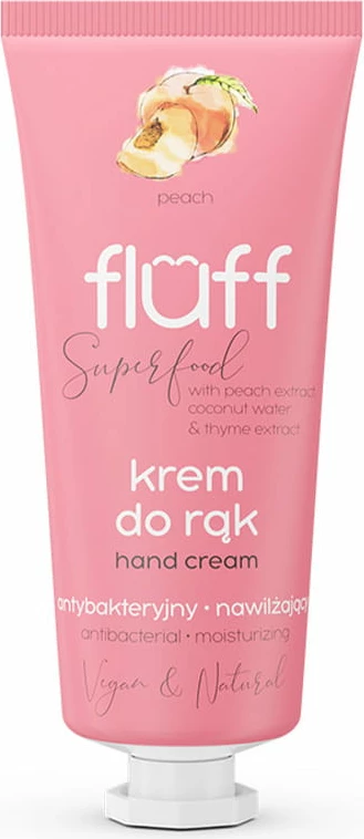 Krem për duar Fluff Superfood Antibacterial Peach, 50ml