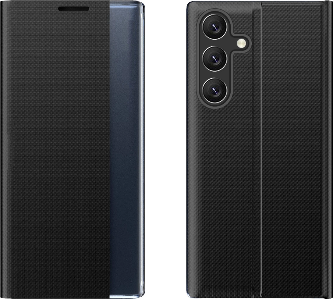 Mbështjellës Hurtel New Sleep Case me funksion palosjeje për Samsung Galaxy A36, e zezë