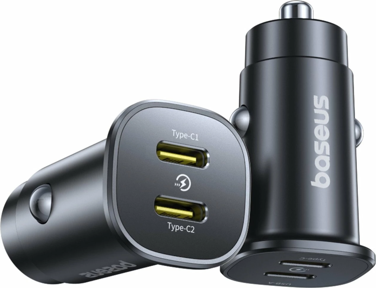 Karikues veture Baseus GoTrip Car Charger C+C 30W, 2x USB-C, 3.5A, i zi