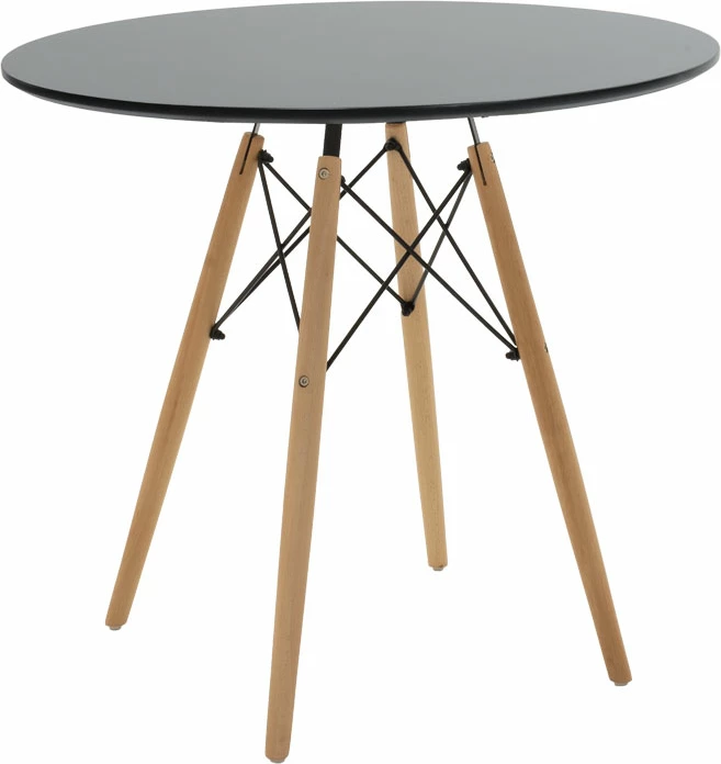 Tavolinë Julita MDF, këmbë natyrale, D80x73cm