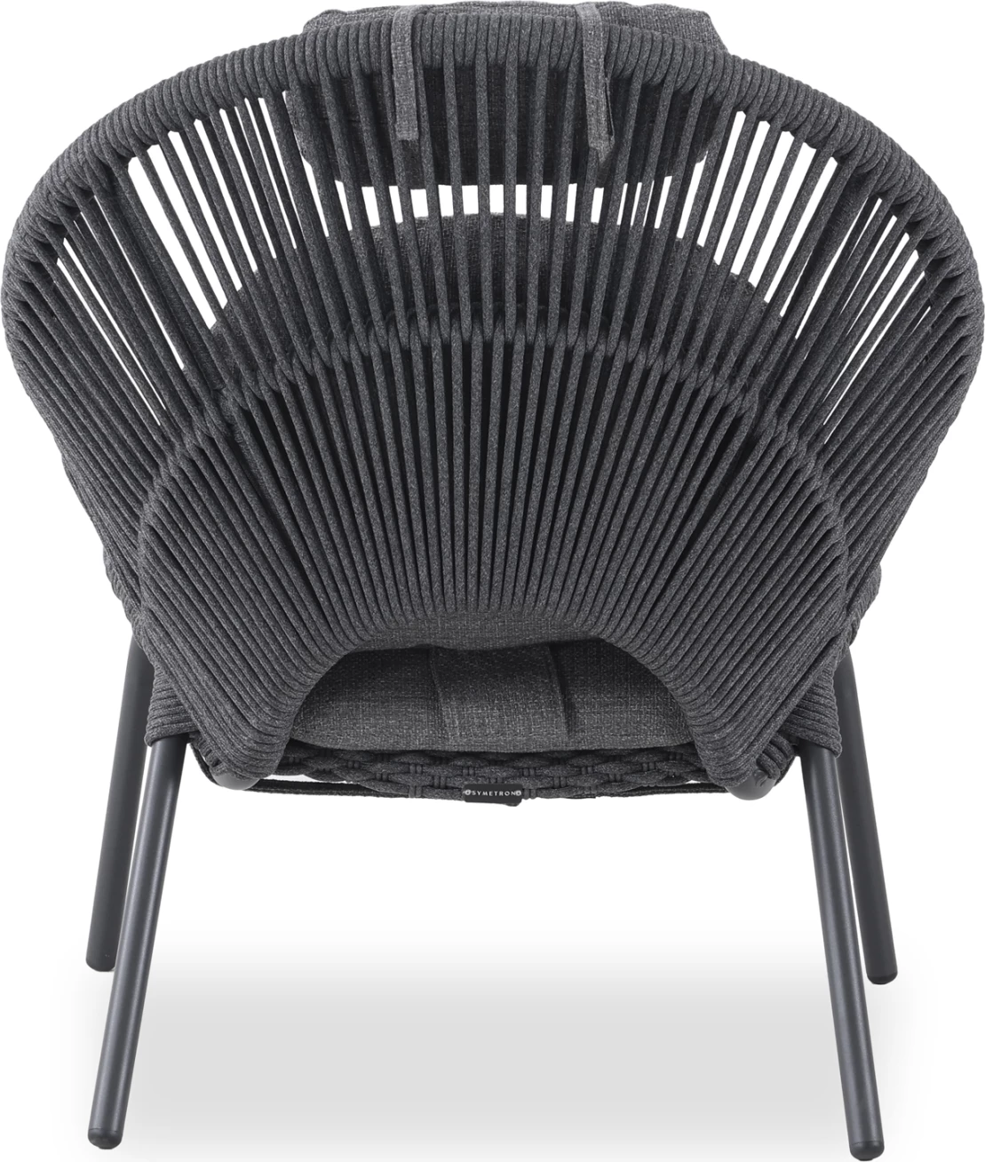 Karrige lounge me këmbështetëse për këmbë, ngjyrë qymyr, alumin & jastëkë, TEMPORAL CD6400.02, 83.5x91x115cm