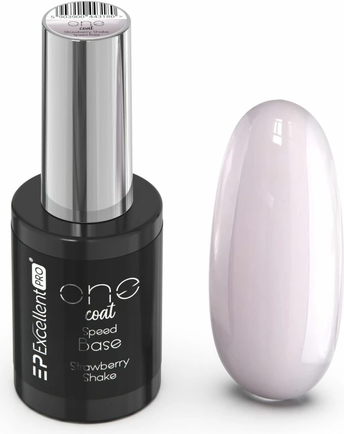 Bazë për thonj për femra Excellent PRO One Coat Speed Base Hybrid Covering Base Strawberry Shake 11g