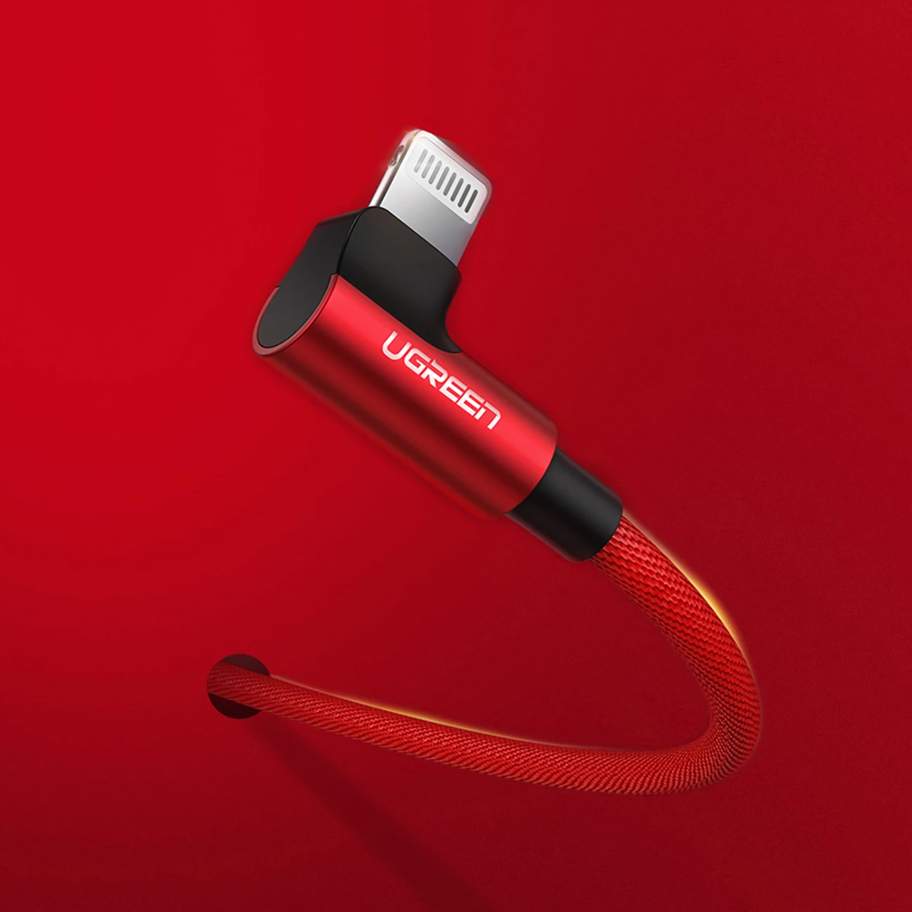 Kabllo Ugreen US299 60555, Lightning/USB-A, 1m, 2.4A, e kuqe