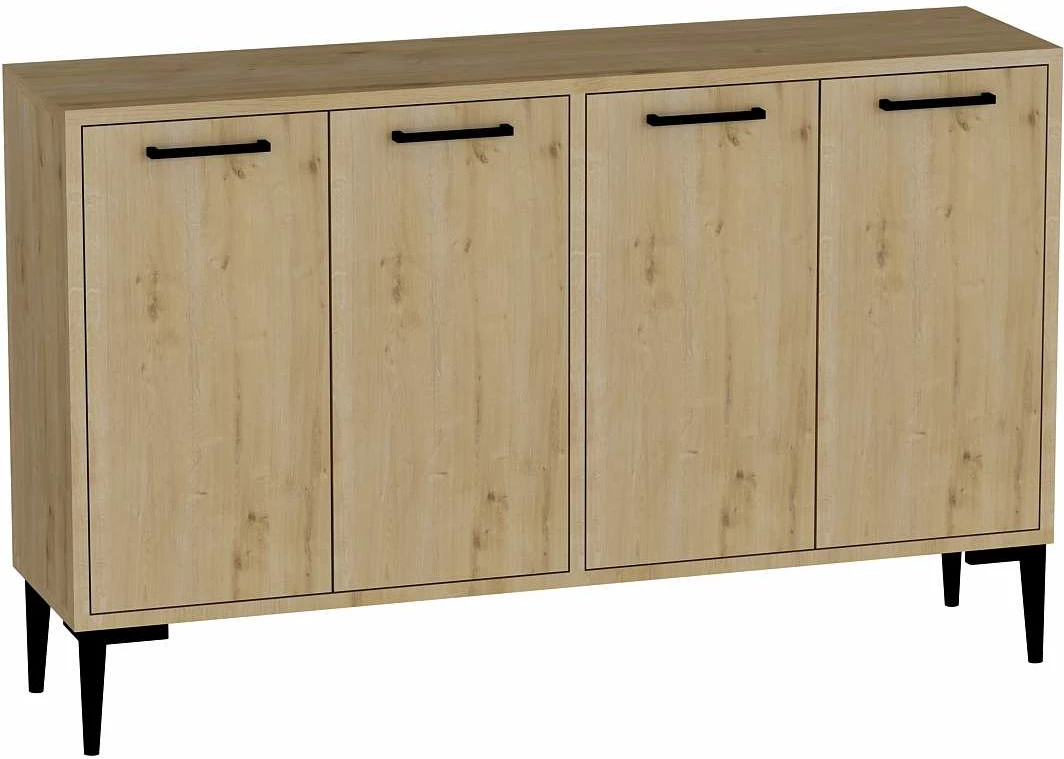 Konsolë Hanah Home, Frezya, ngjyrë lisi Sapphire Oak
