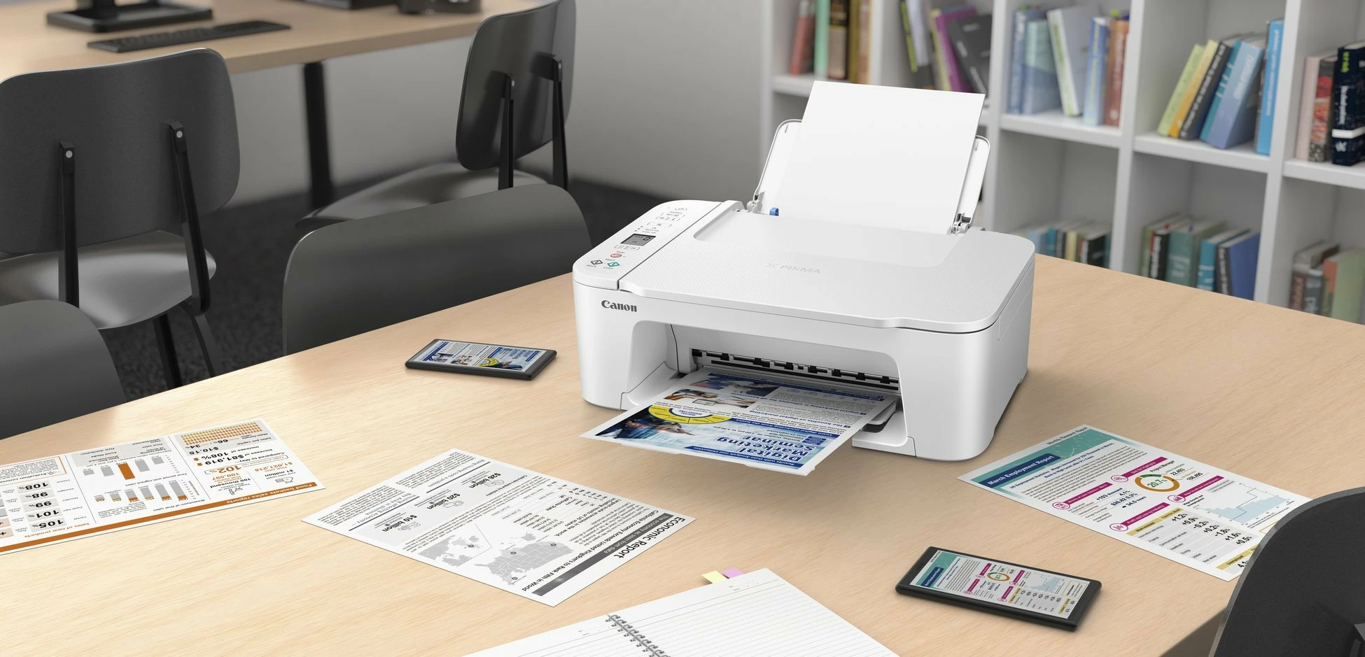 Printer multifunksional Canon PIXMA TS3751i (6671C026), inkjet, A4, Wi‑Fi, USB, i bardhë