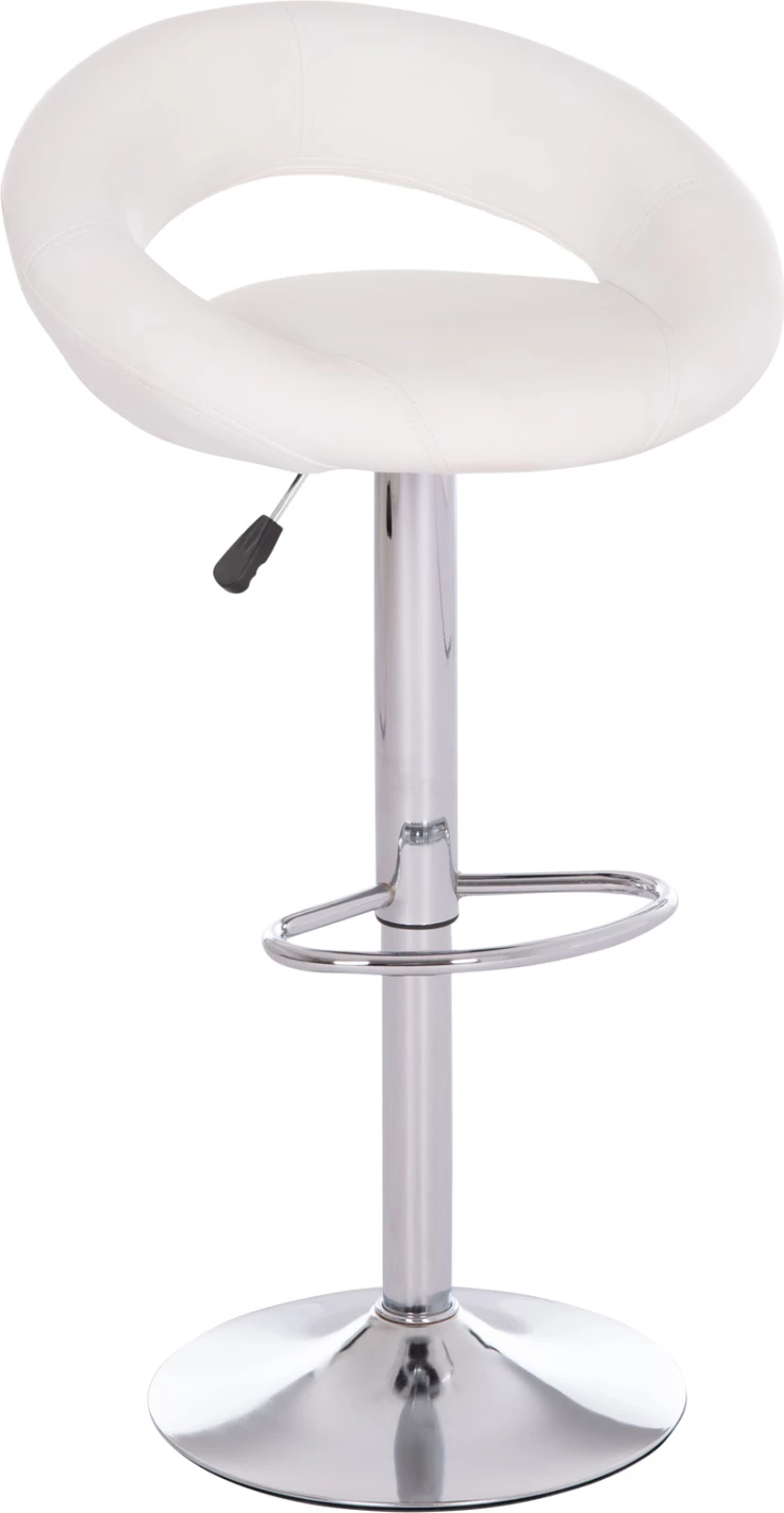 Karrige për bar rrotulluese REA, lëkurë PU e bardhë, me amortizator, 54x47x96cm, set prej 2 copë