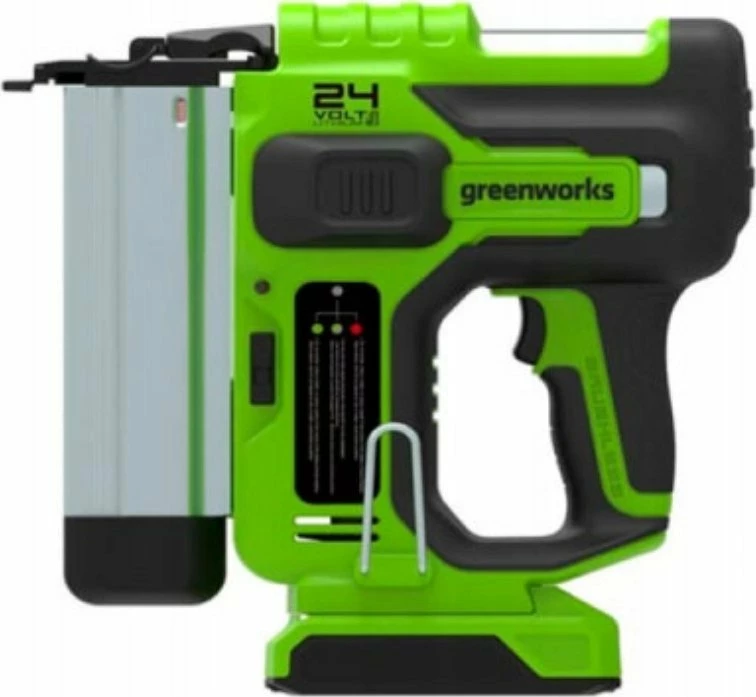 Pistoletë gozhdimi pa kabllo Greenworks GD24BN 24V, gjelbër/zezë
