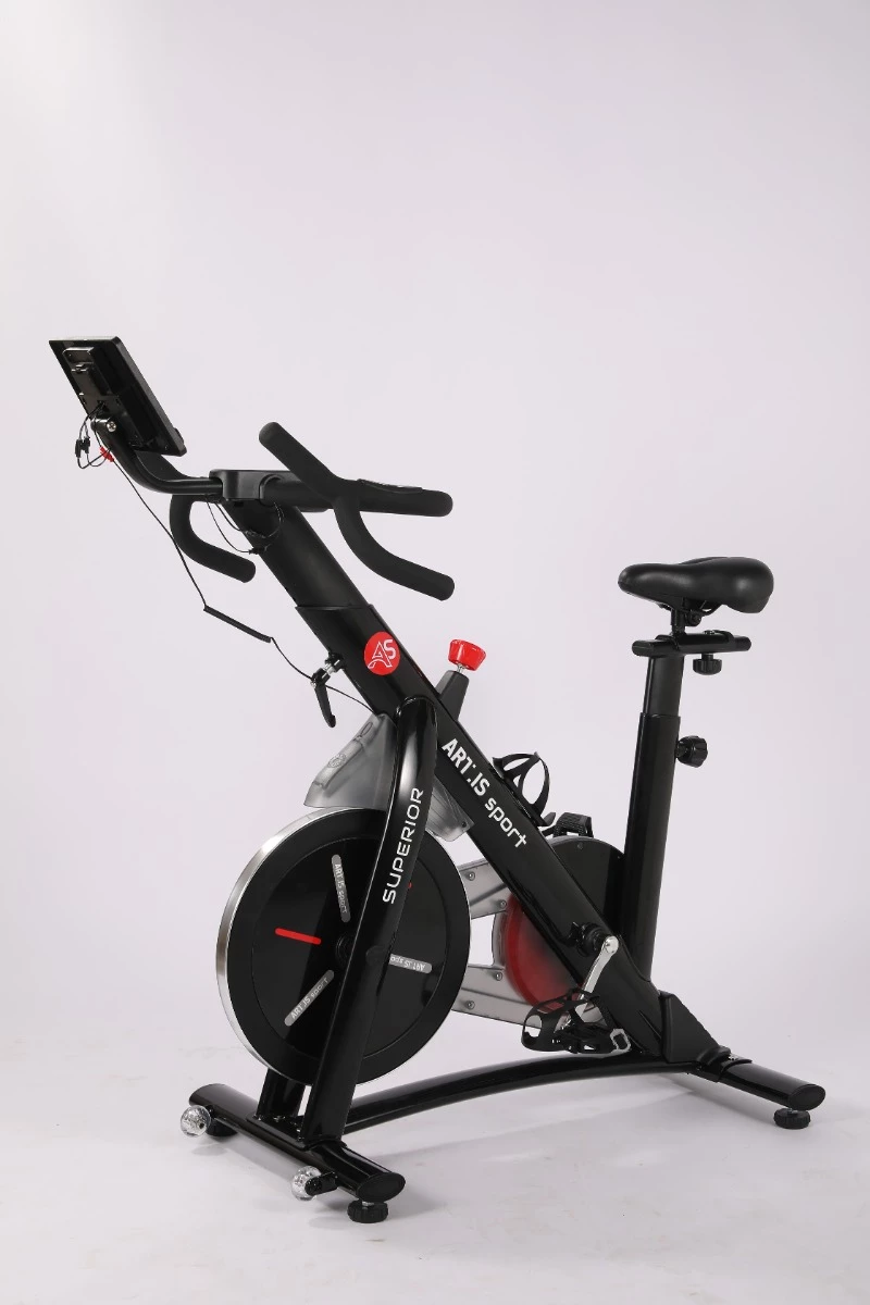 biçikletë statike indoor ART.IS sport Superior AS2 (AS8718), volant 8 kg, Bluetooth Kinomap/Zwift, deri 120 kg, e zezë/kuqe